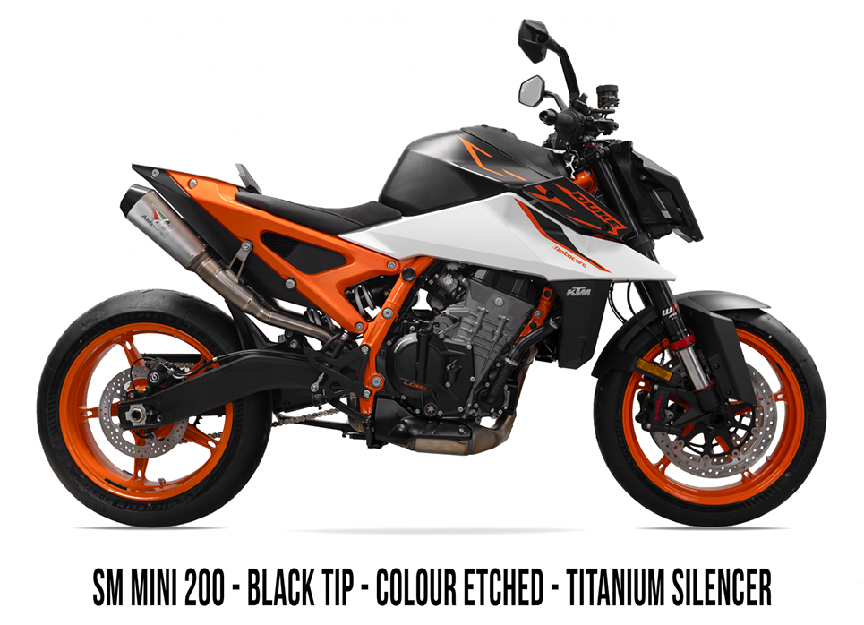 2026 KTM 990 Duke R RS22 DUAL UNDERSEAT BOX DELETE TITANIUM EXHAUST SYSTEM 画像 4