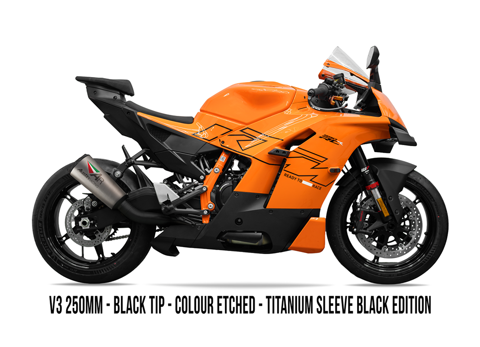 2026 KTM 990 RCR BOX DELETE & FULL TITANIUM BLACK EDITION EXHAUST SYSTEM
